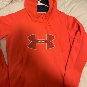 neon pink under armor sweatshirt